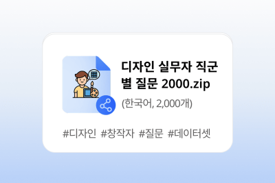 디자인 실무자 직군별 질문 2000 데이터